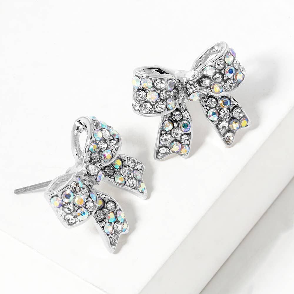 Bow stud earrings