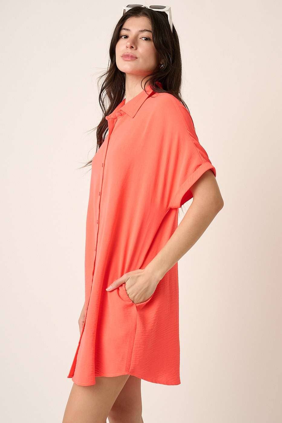 AIRFLOW MINI SHIRT DRESS