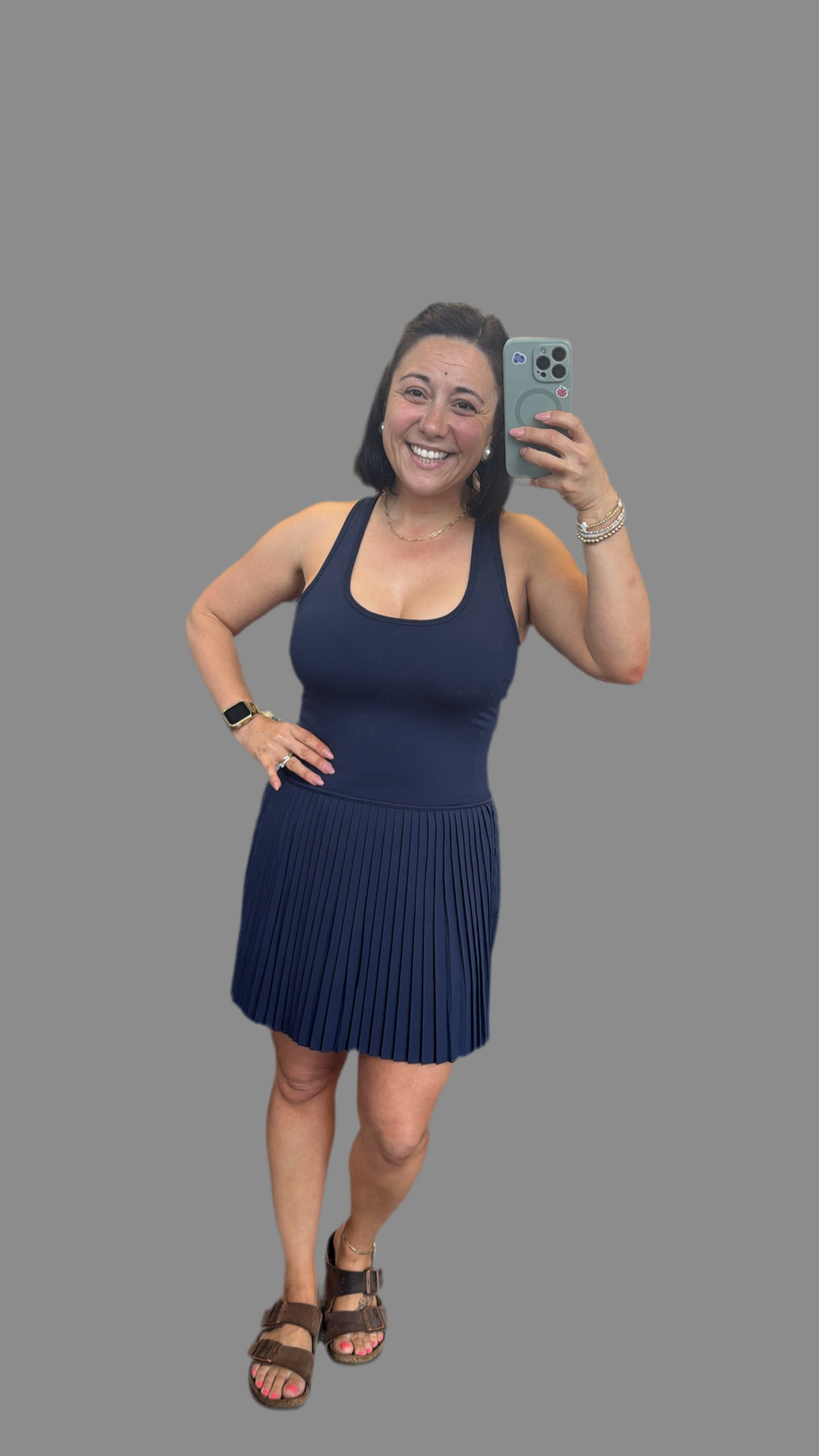 Racer Back Mini Pleated Tennis Dress