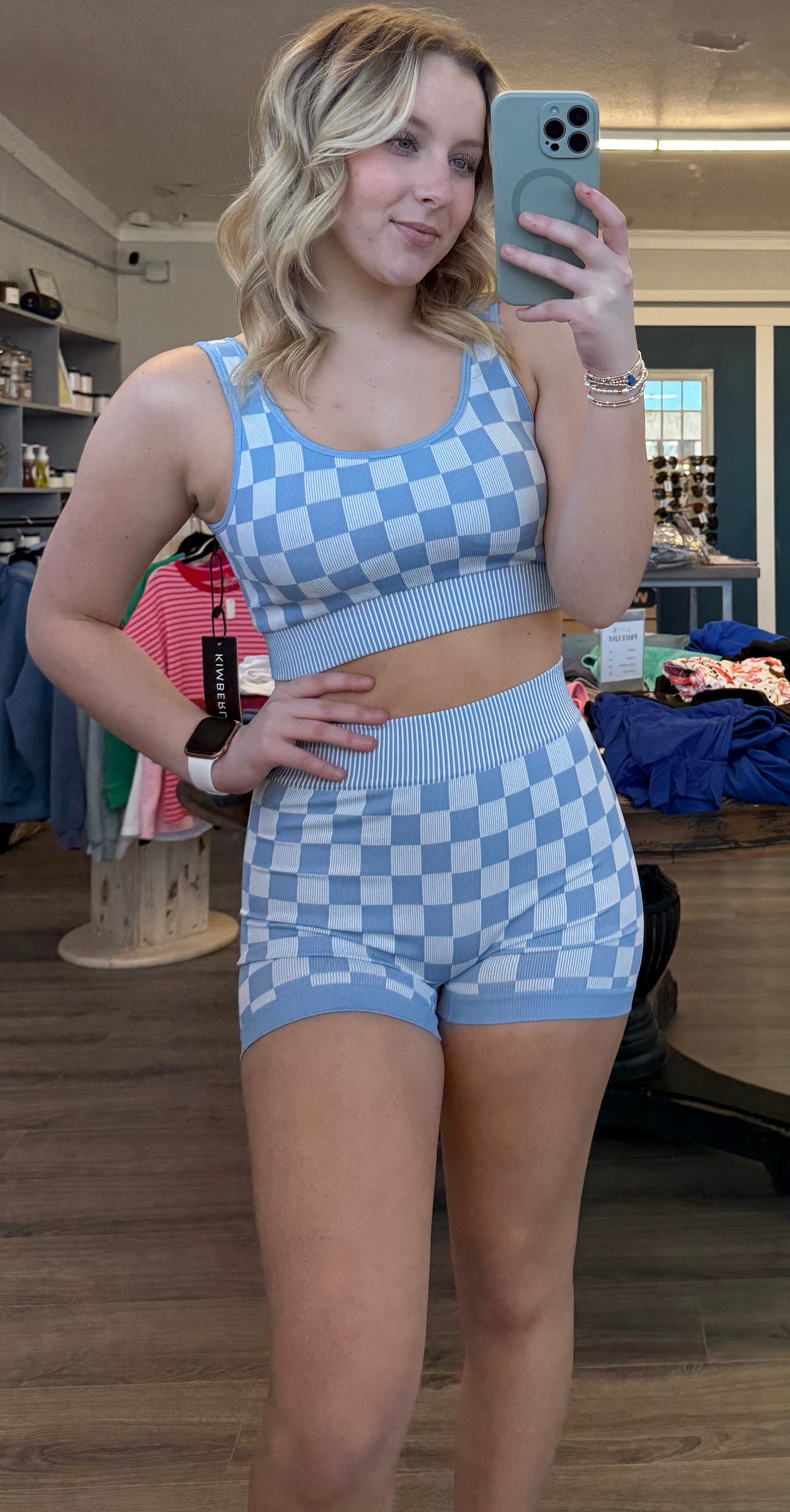 Checkmate Cropped Two Piece Set