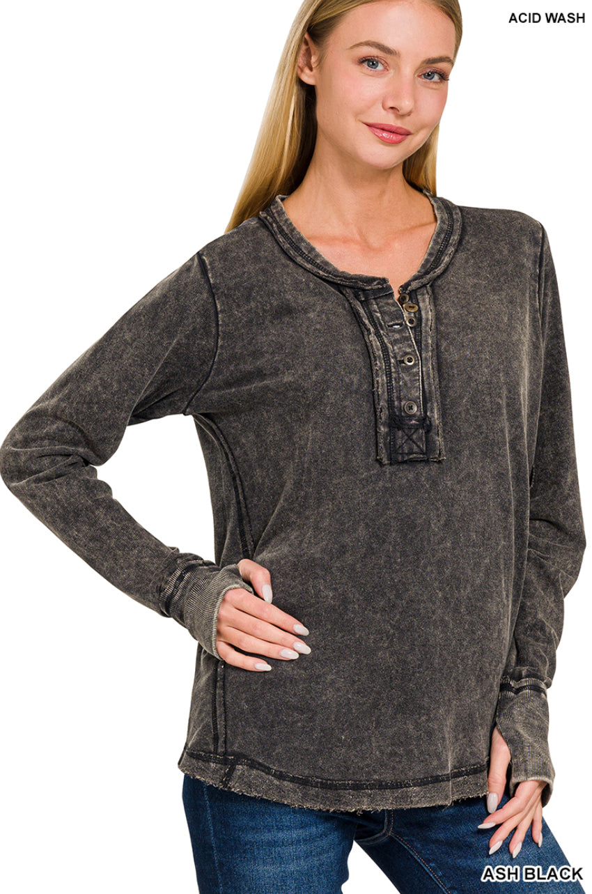 Acid Wash Long Sleeve