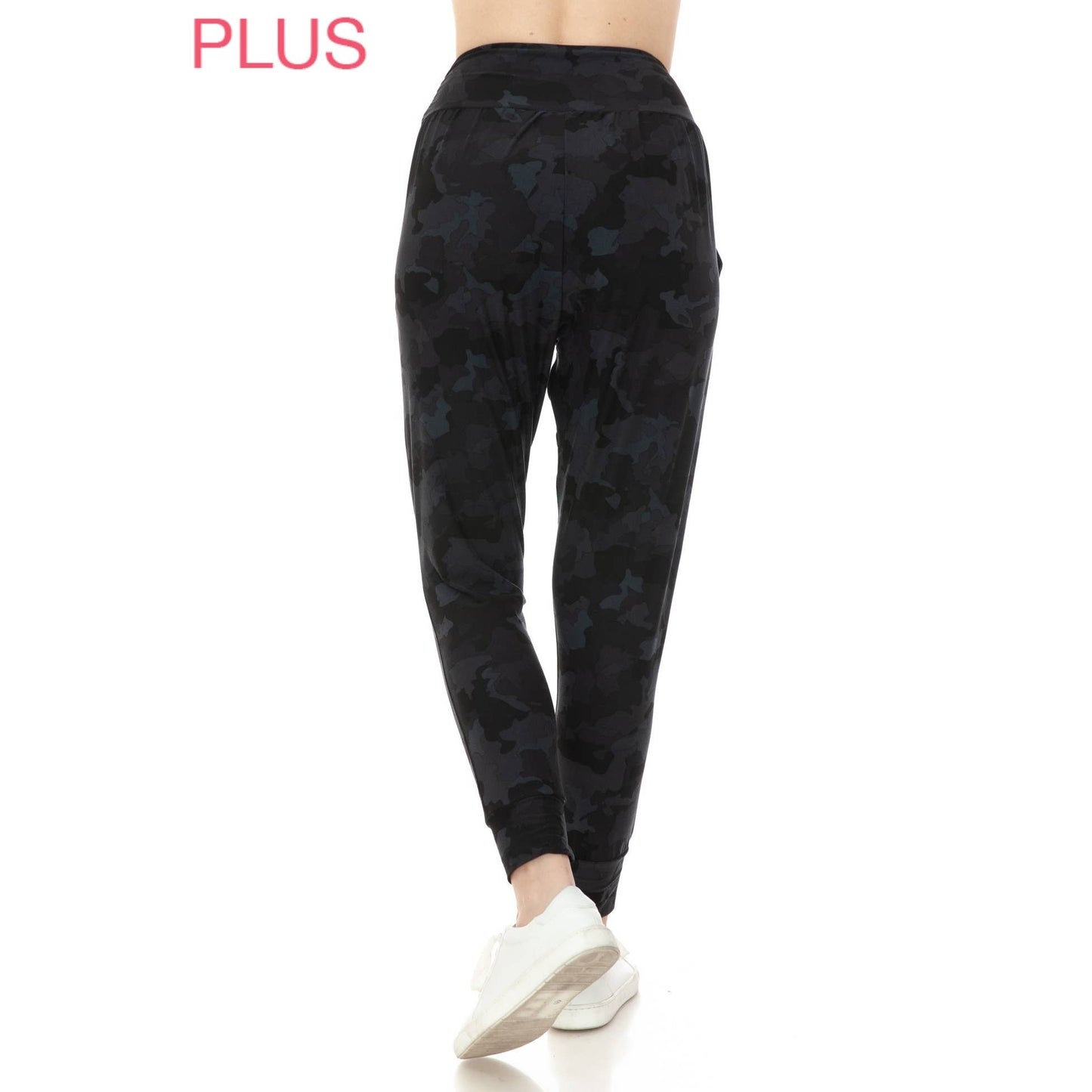 Camo Relaxed Fit Joggers- Plus