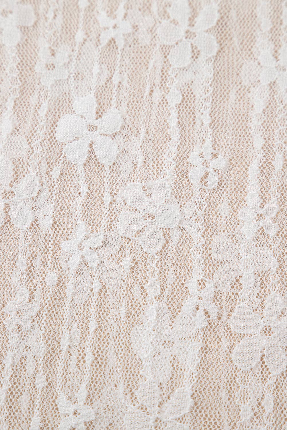 White Floral Lace Top