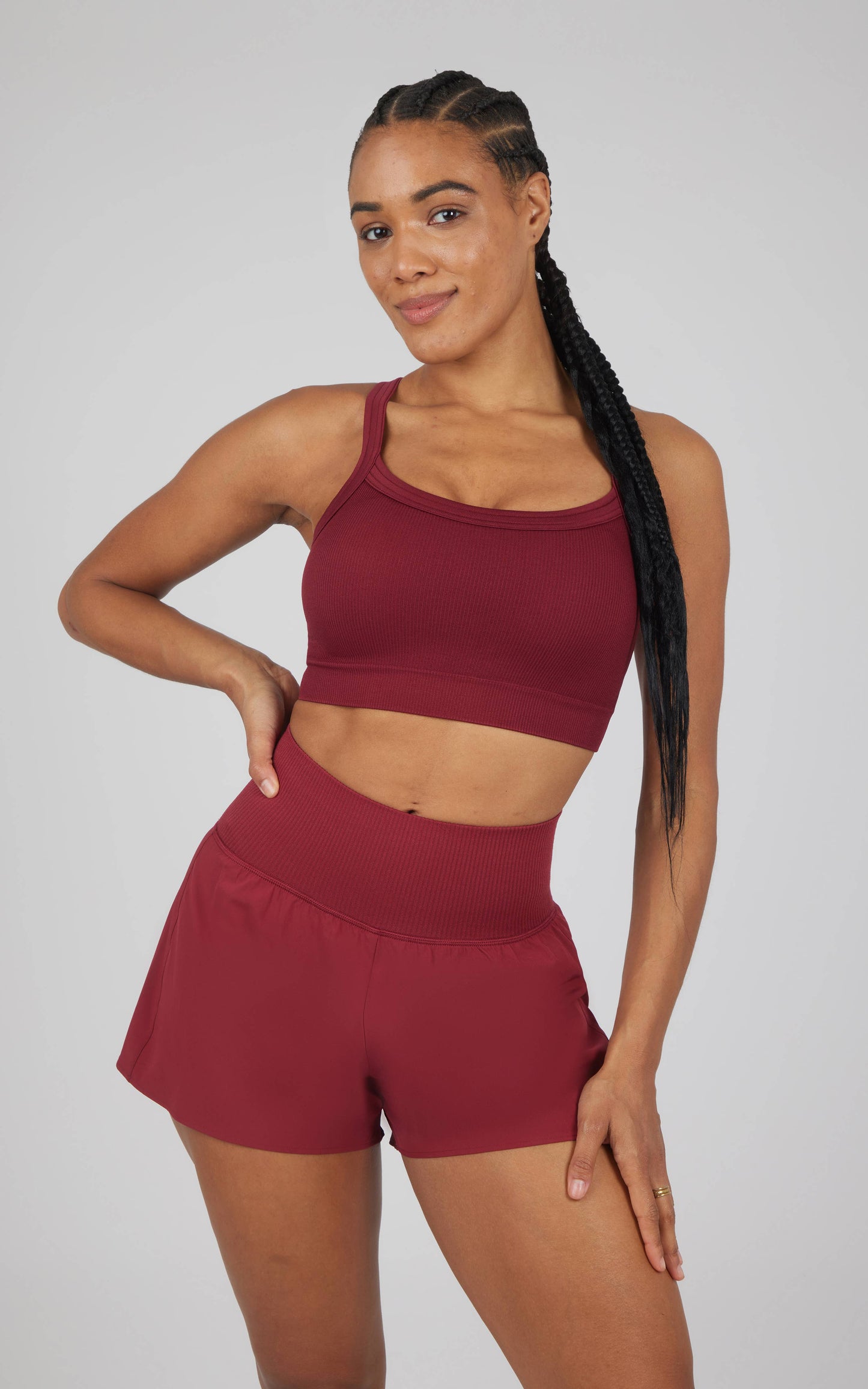 SET - Women's Rib Sport Bra and Short