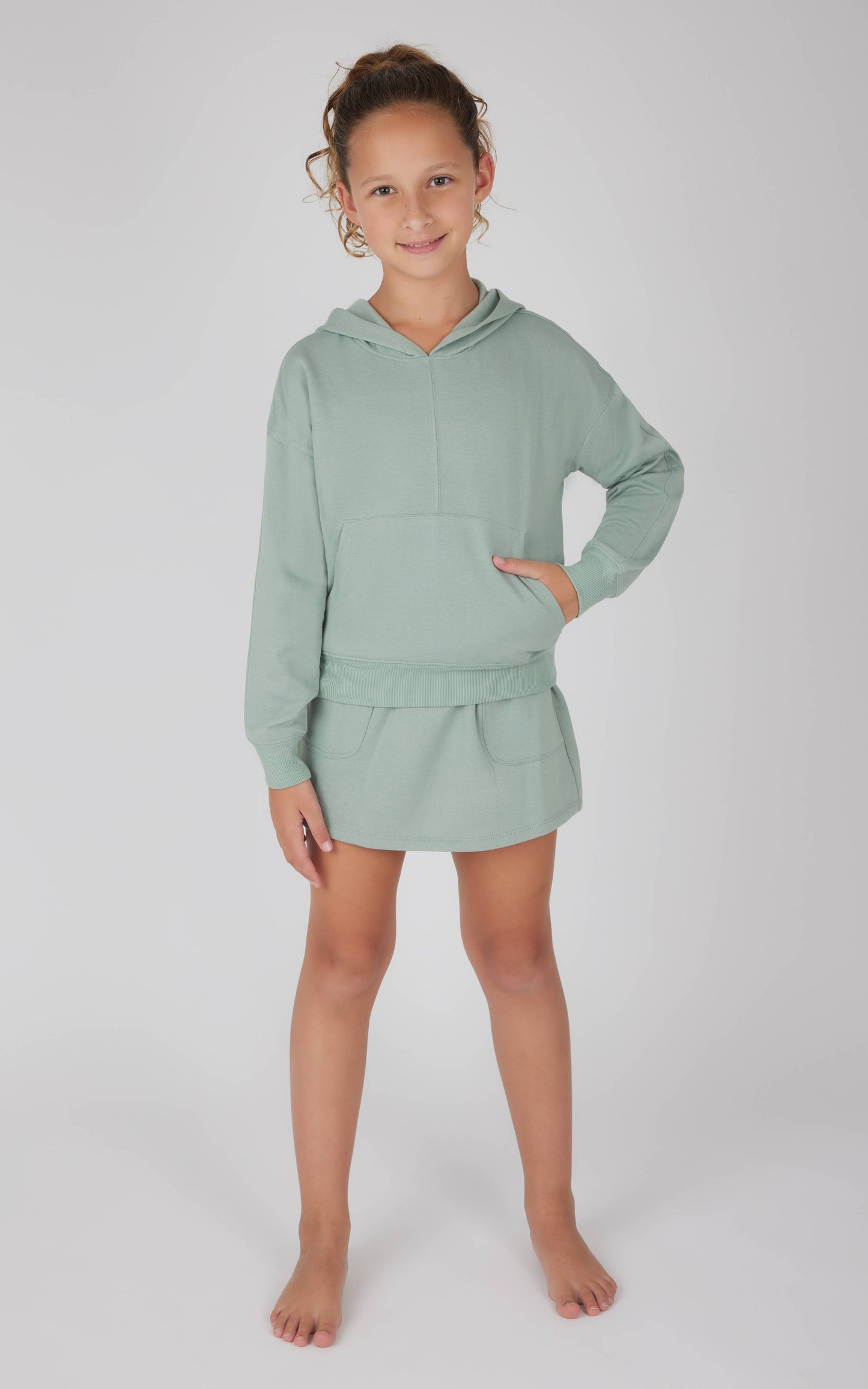 Girls Pullover Hoodie and Skort - Set