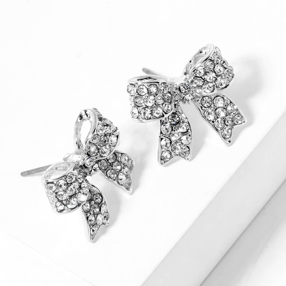 Bow stud earrings