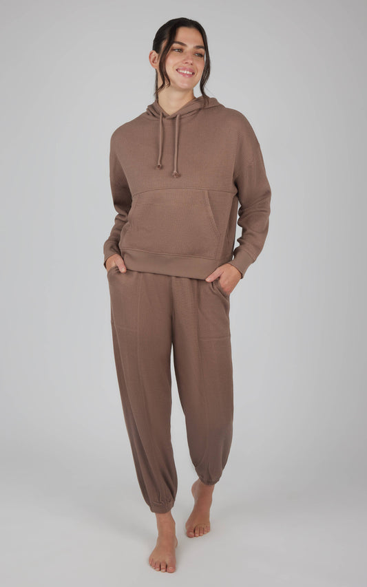 Women's Brushed Inside Waffle Pullover Hoodie