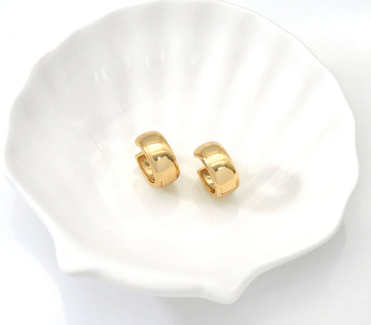 Golden Glow Thick Hoops