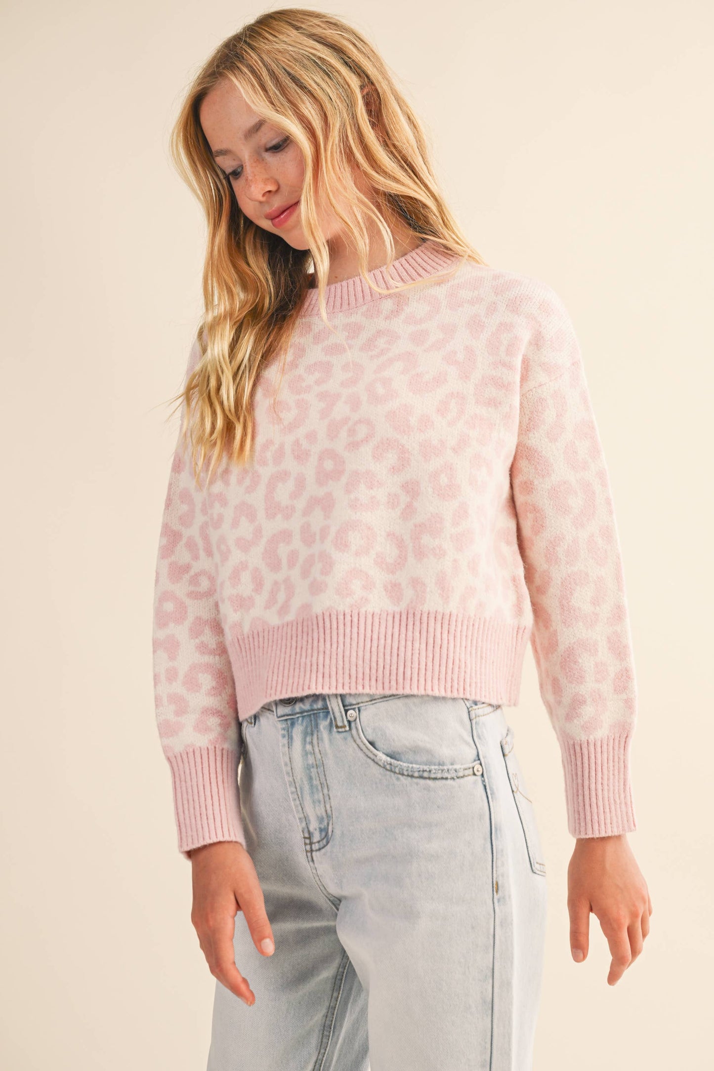 Girls Leopard Sweater