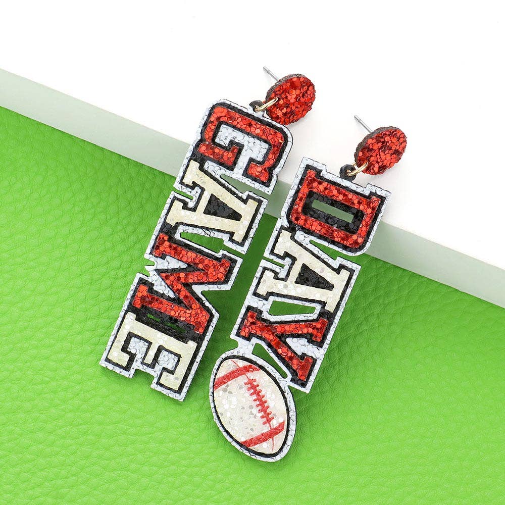 Game Day Football Dangle Earrings