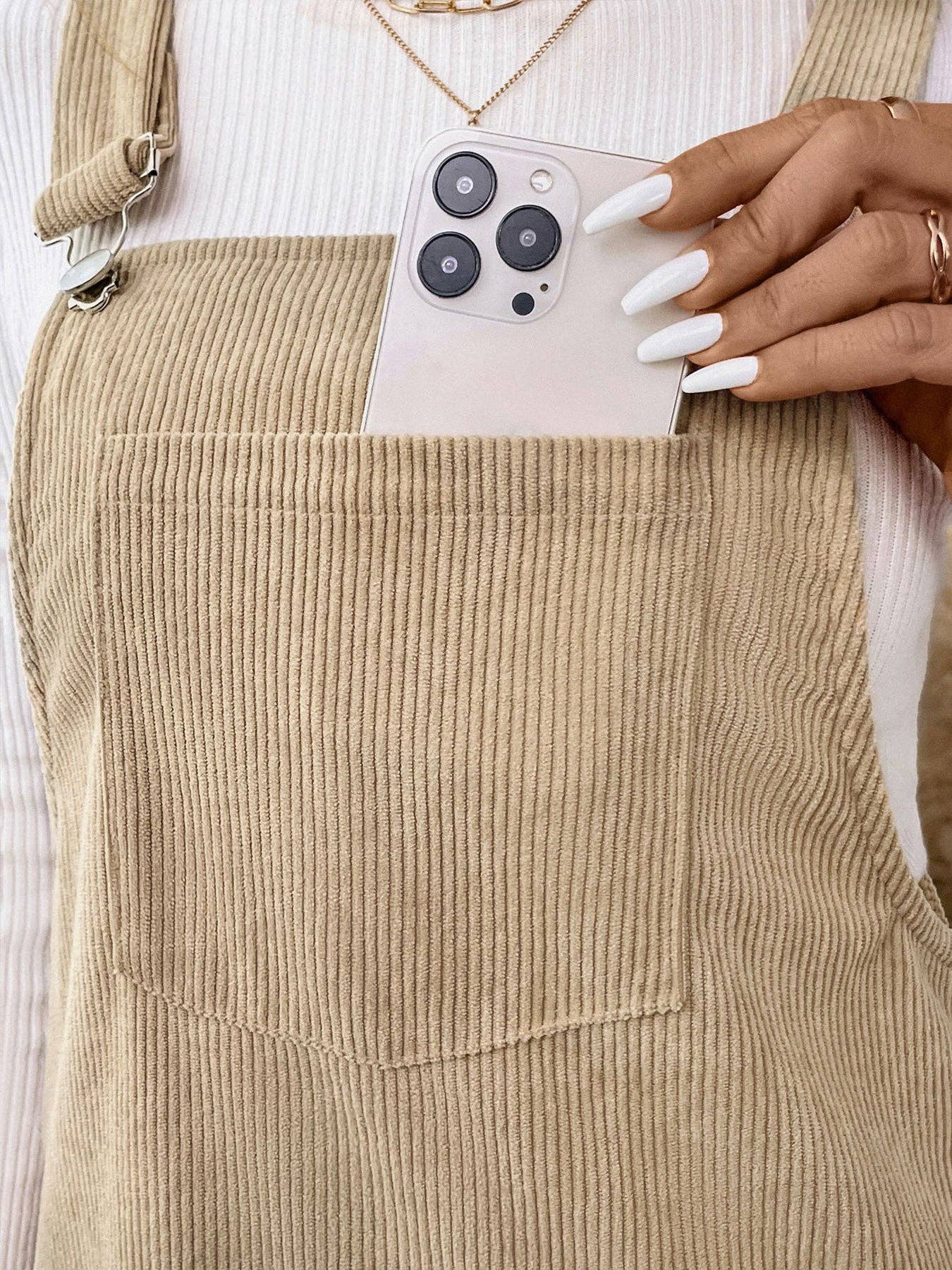 Corduroy Overall Dress