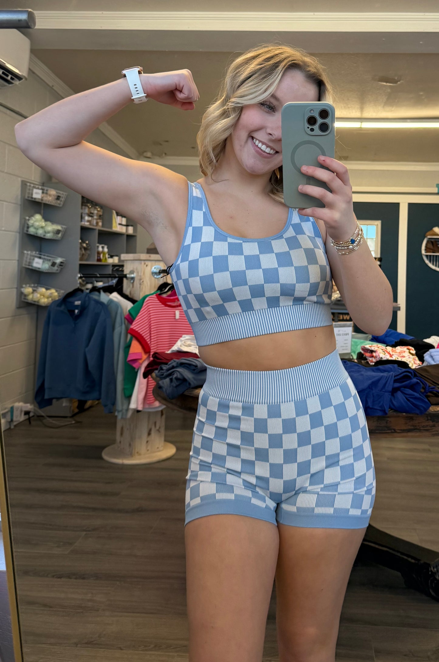Checkmate Cropped Two Piece Set