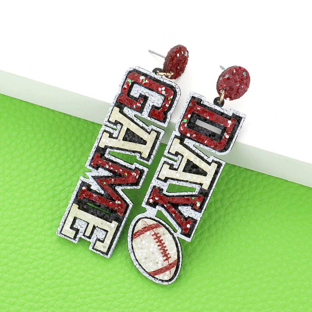 Game Day Football Dangle Earrings