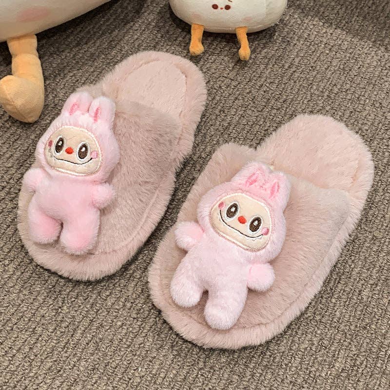Little Monster Plush Slippers-closed toe