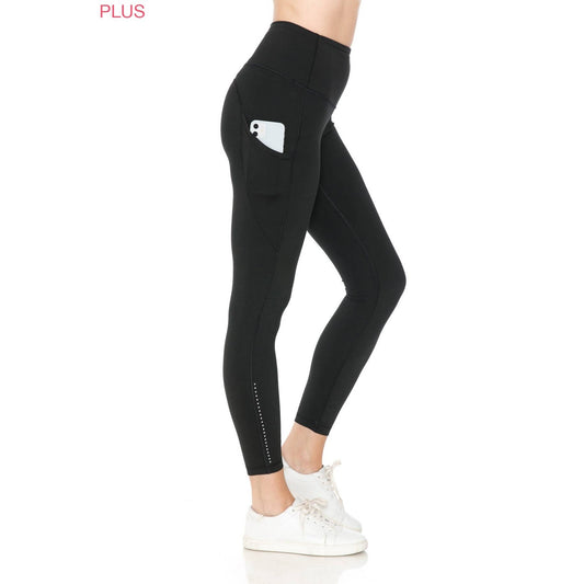 7/8 Length Leggings w/side pockets- Plus