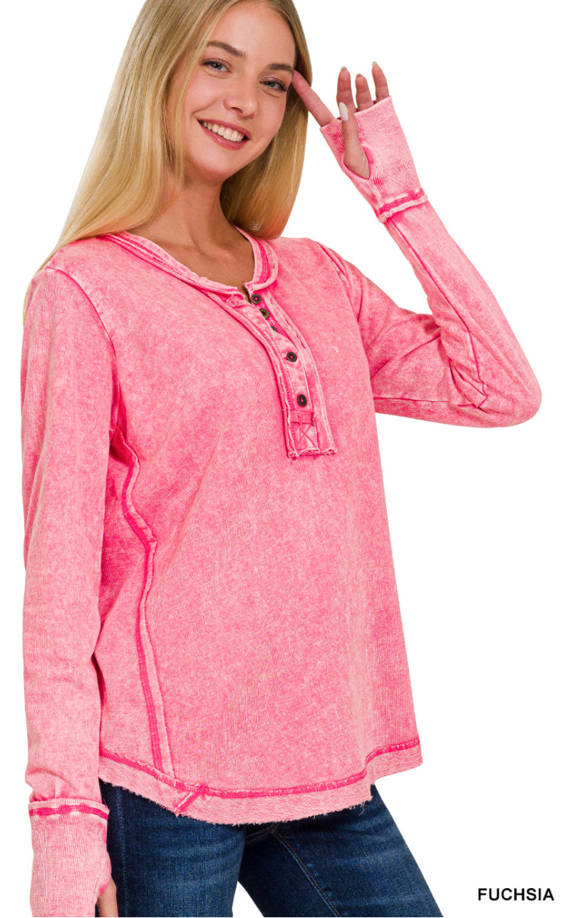 Acid Wash Long Sleeve