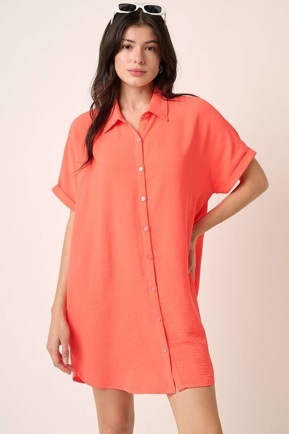 AIRFLOW MINI SHIRT DRESS