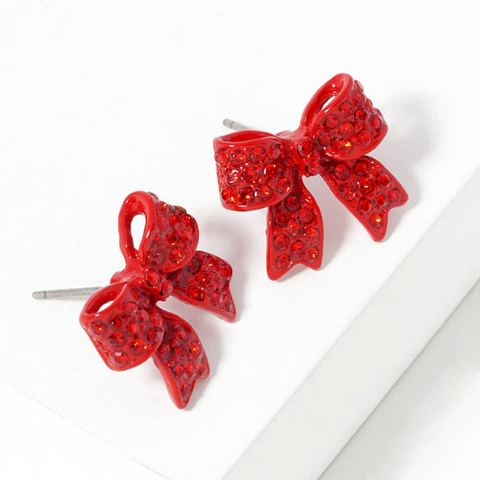 Bow stud earrings