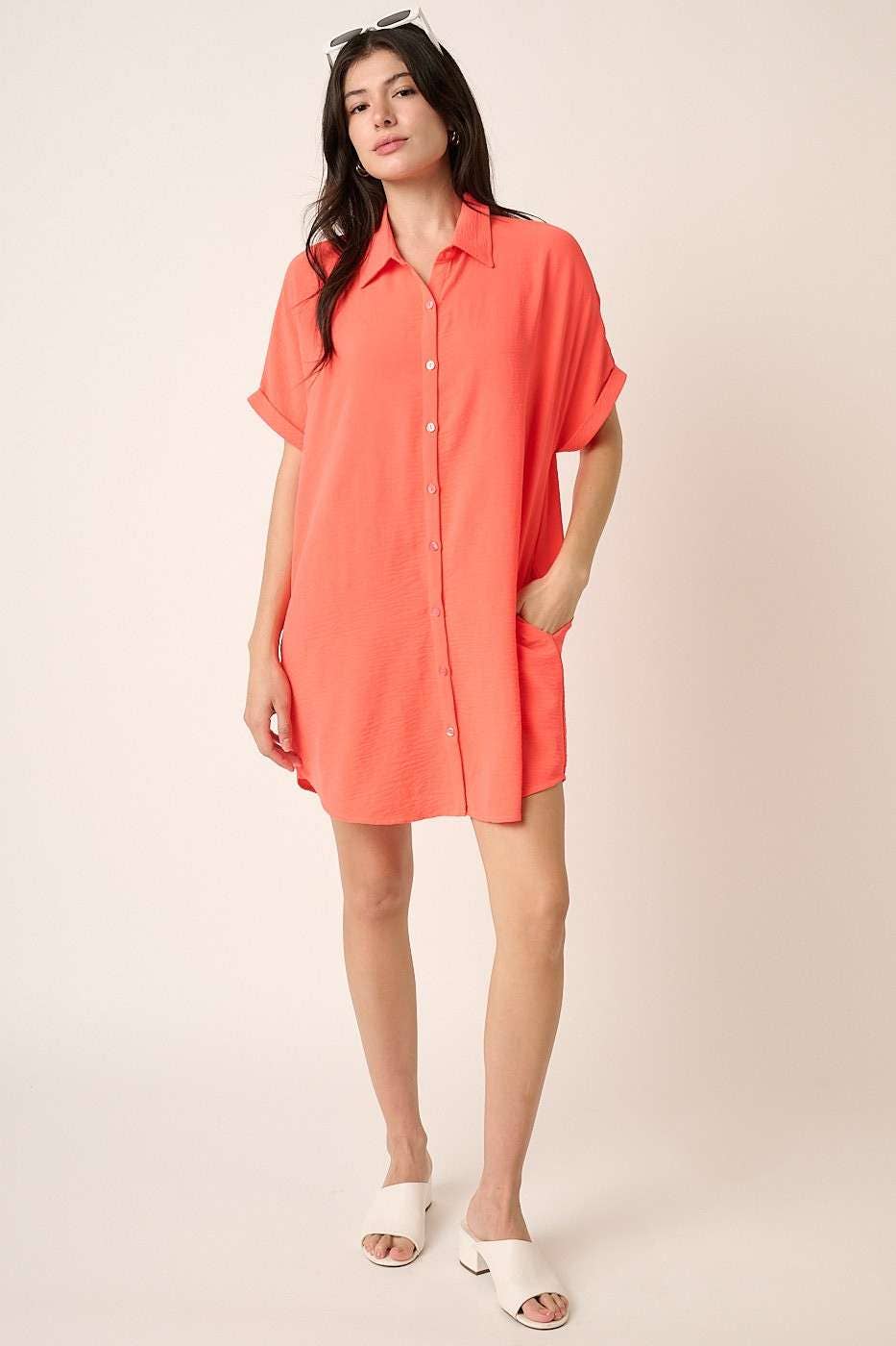 AIRFLOW MINI SHIRT DRESS
