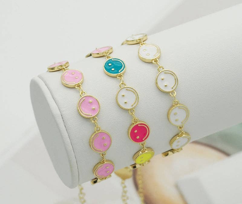 Gold Smiley Face Bracelet