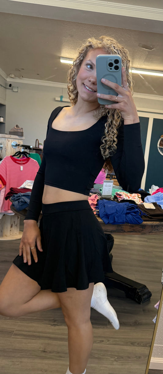 Long Sleeve Square Neck Top