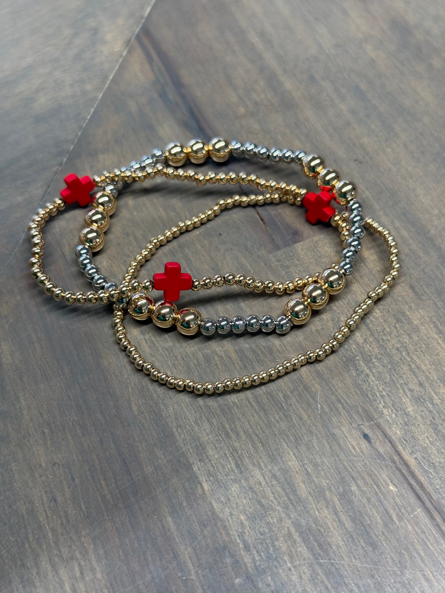 Stacked Cross Bracelets
