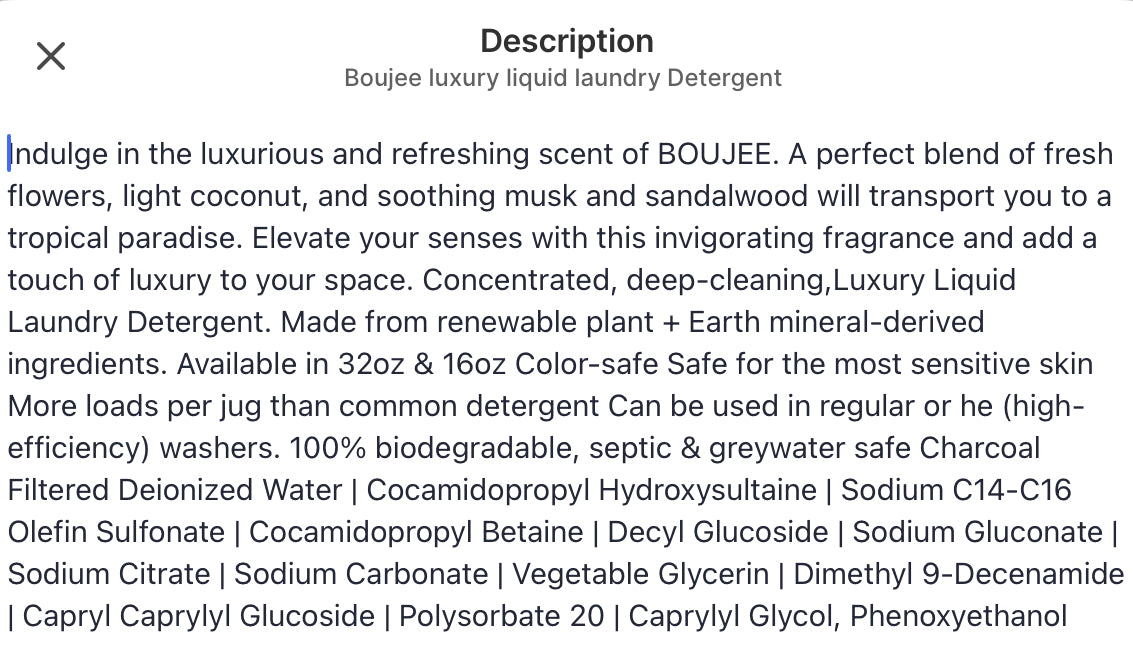 Luxury Liquid Laundry Detergent