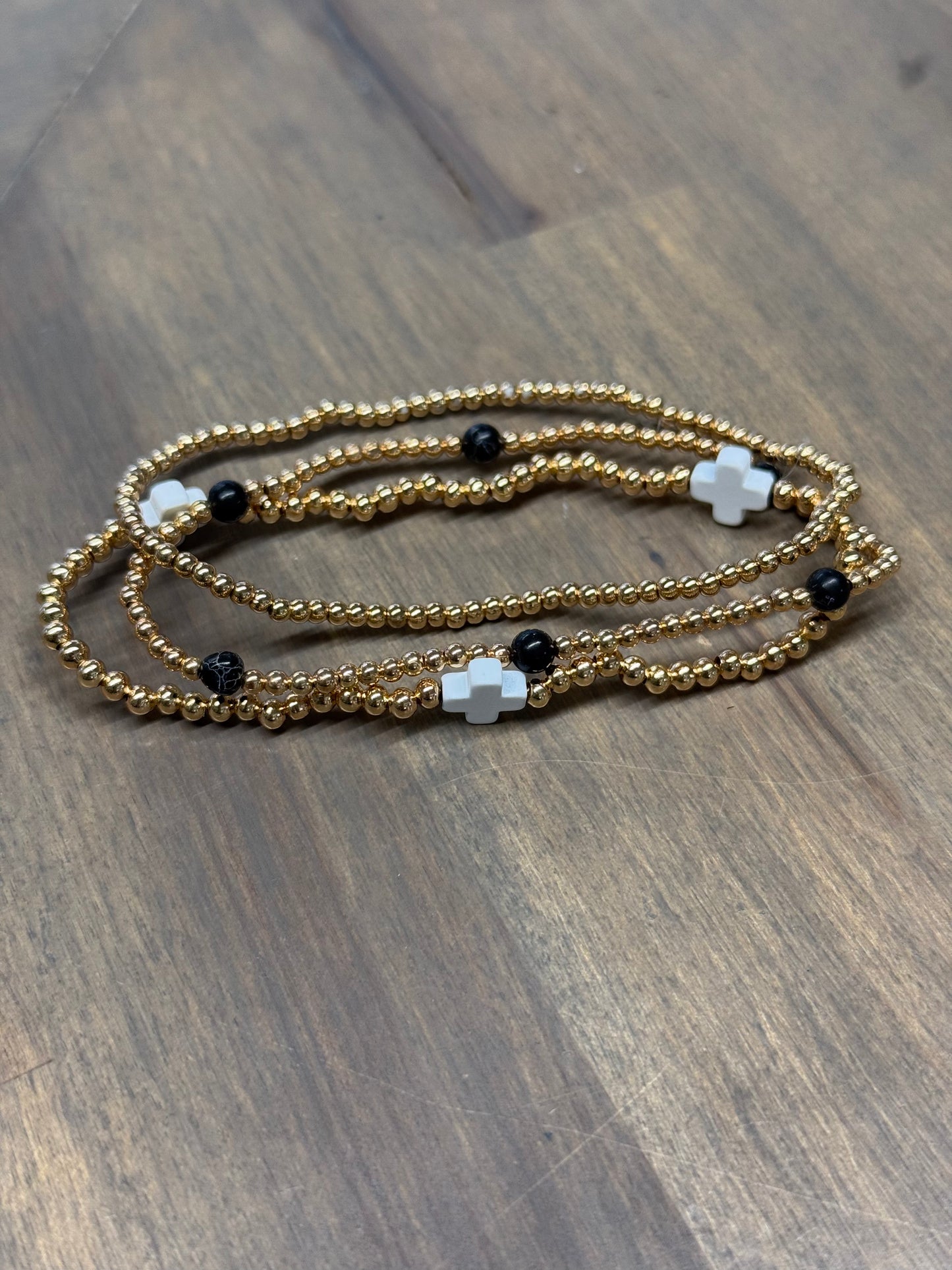 Stacked Cross Bracelets