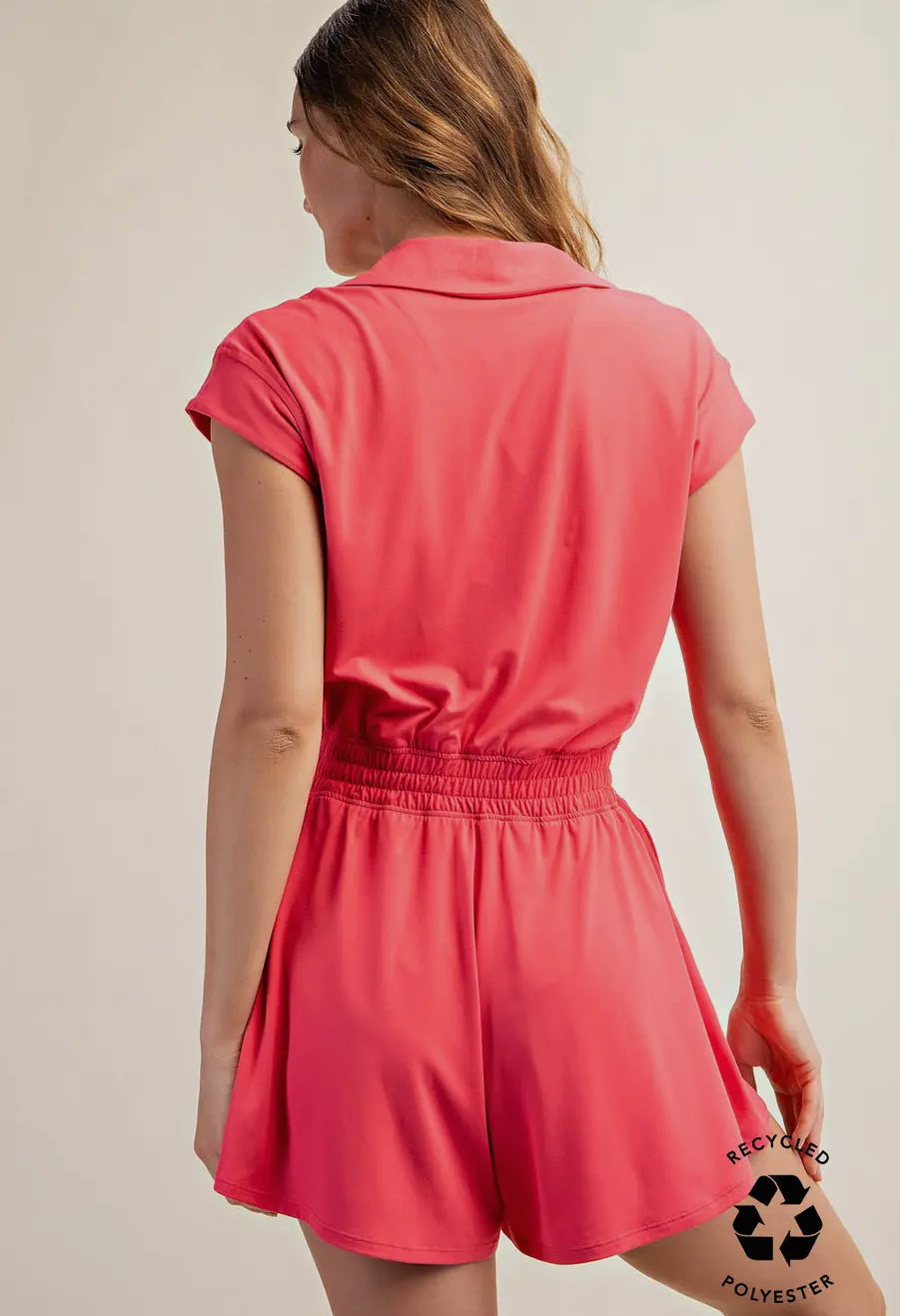 Butter Quarter Zip Romper