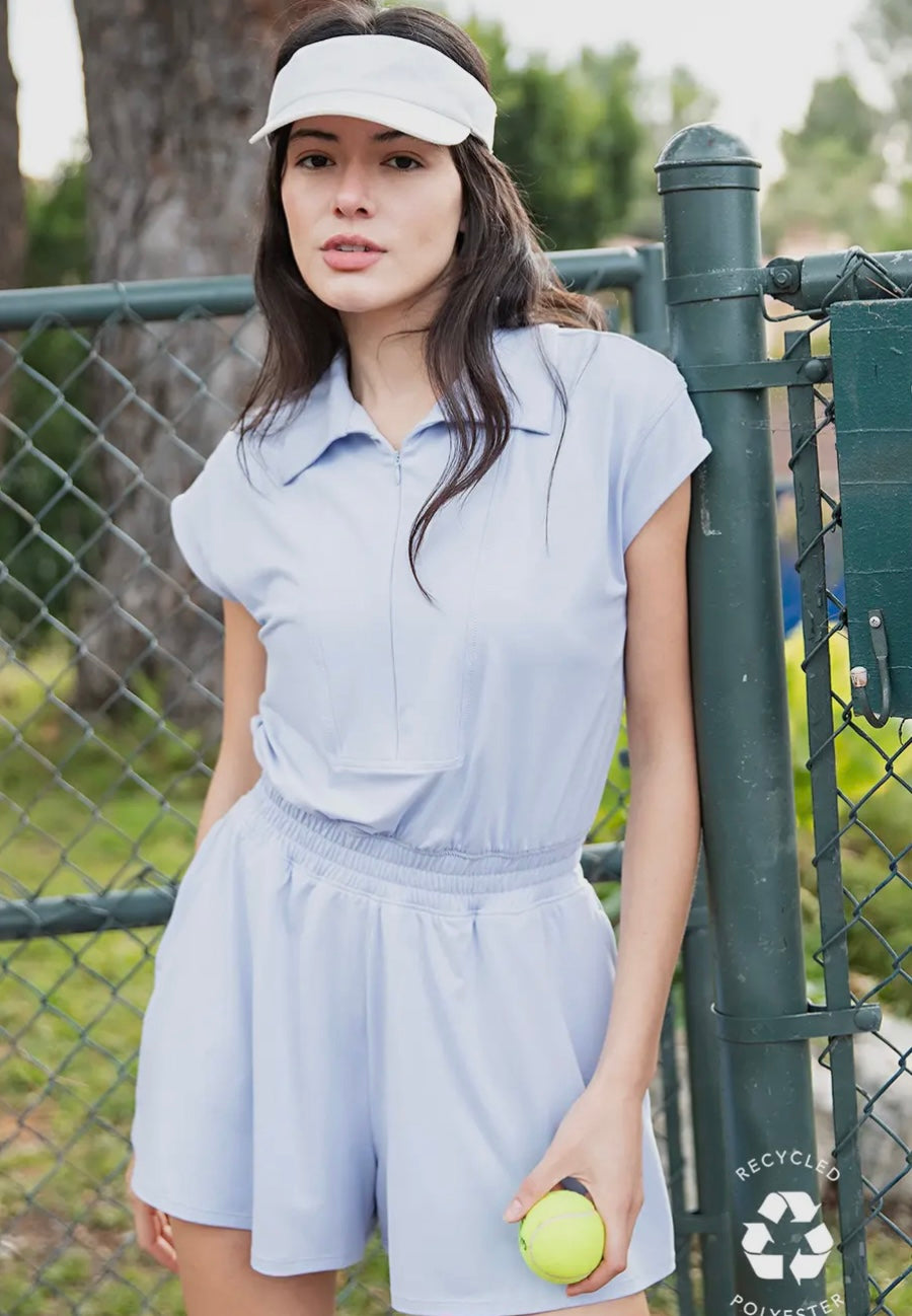 Butter Quarter Zip Romper