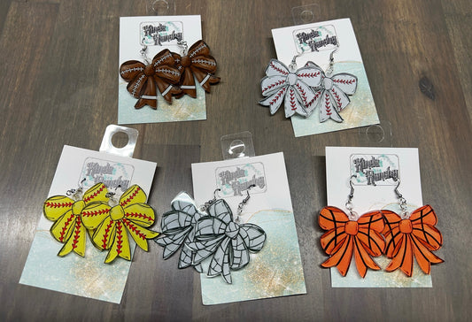 Sports Bow Earrings
