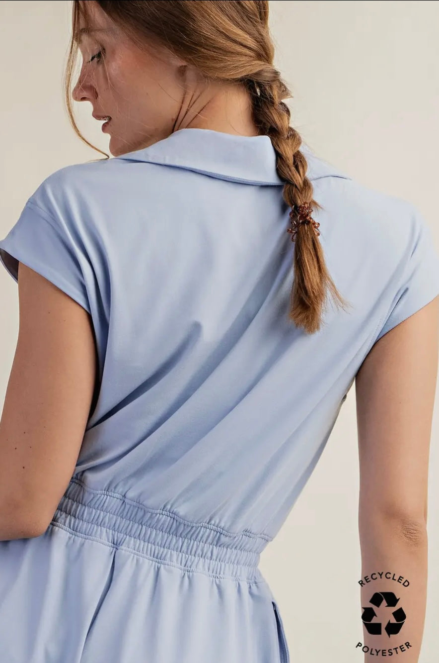 Butter Quarter Zip Romper