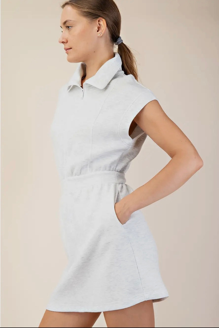 Scuba Half Zip Mini Dress