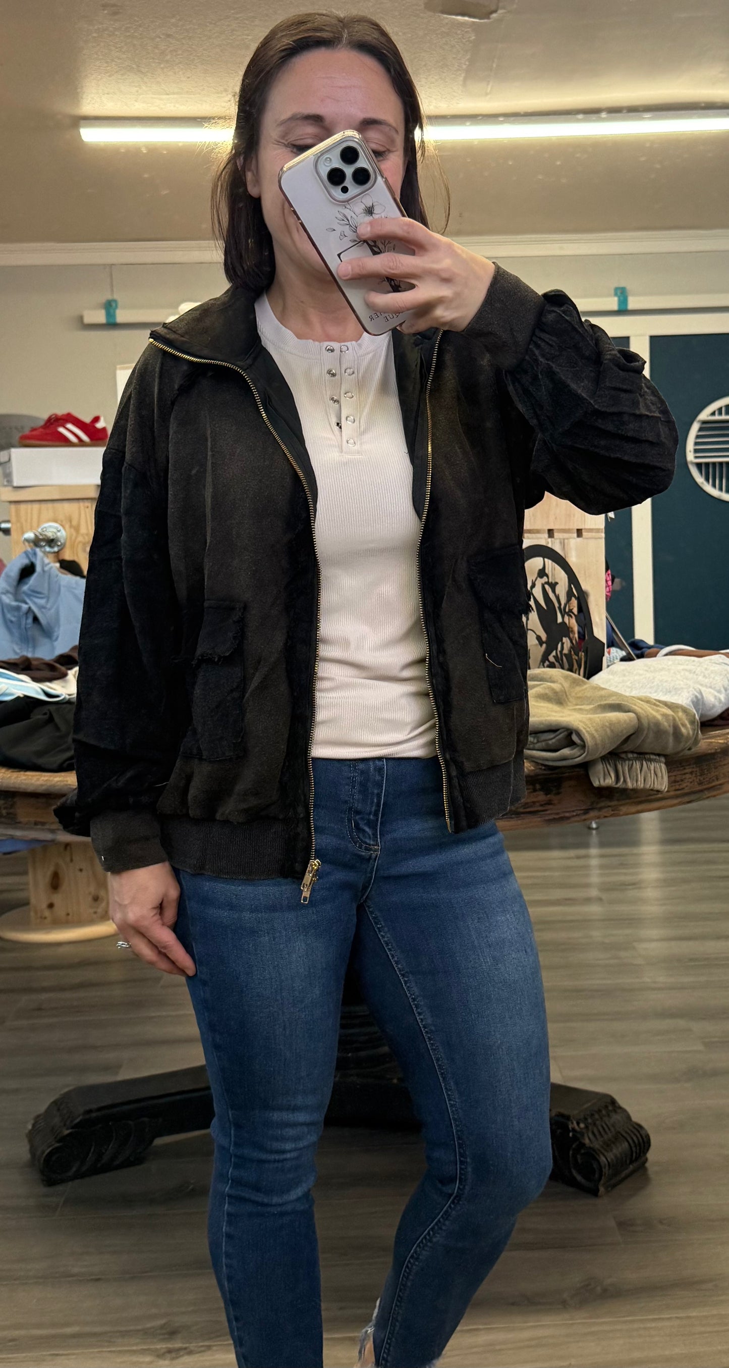 Black Distressed Jacket