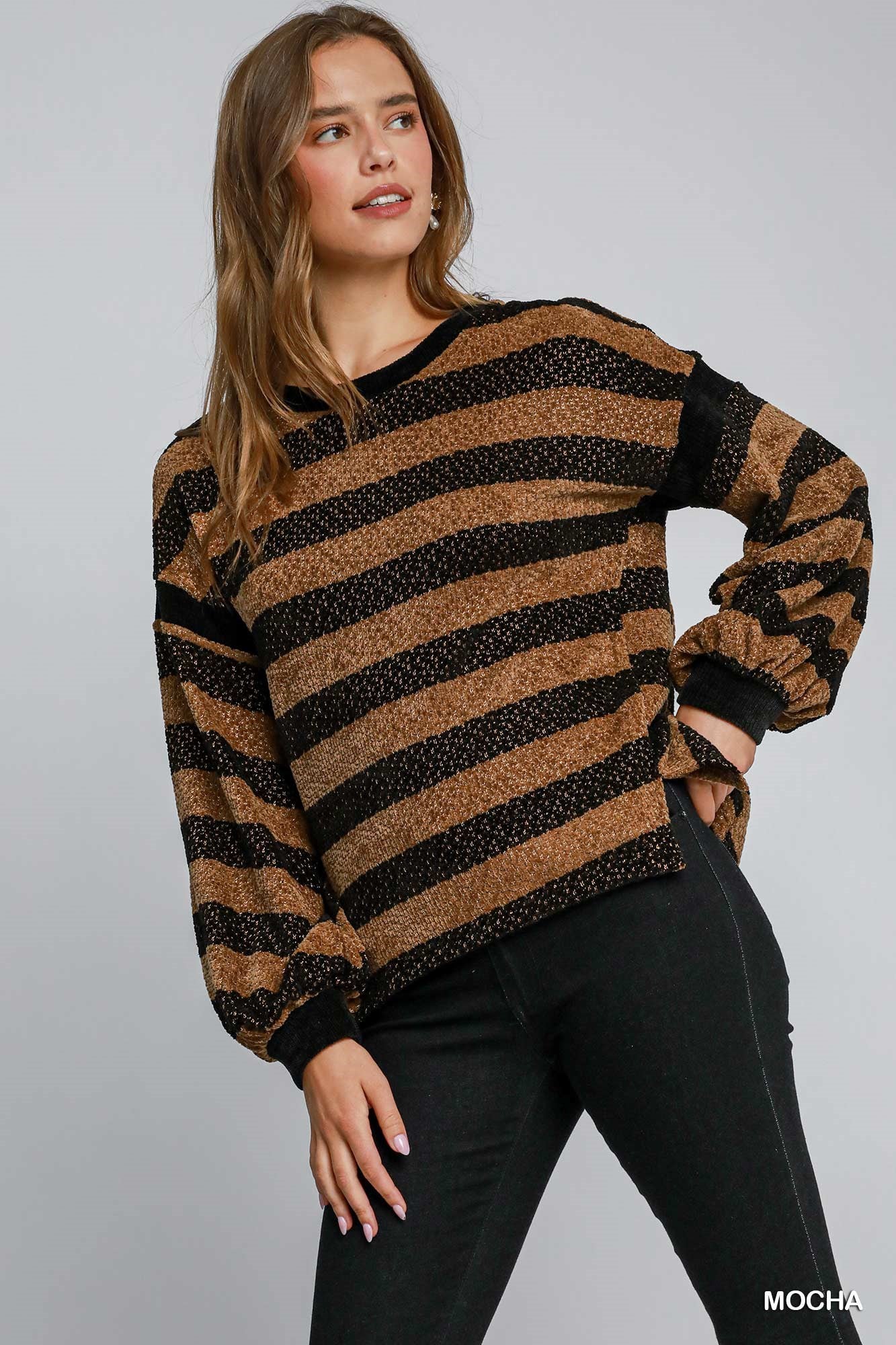 Striped Soft Knit Top