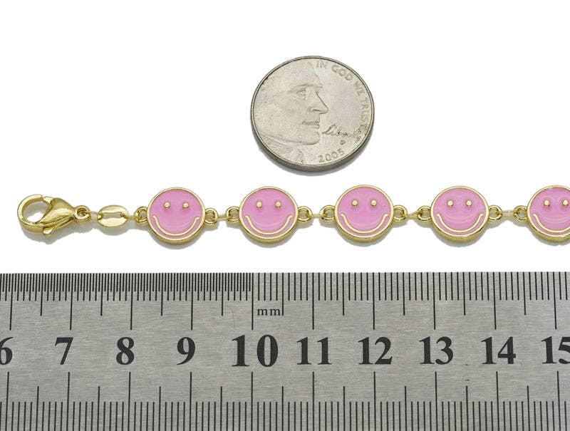 Gold Smiley Face Bracelet