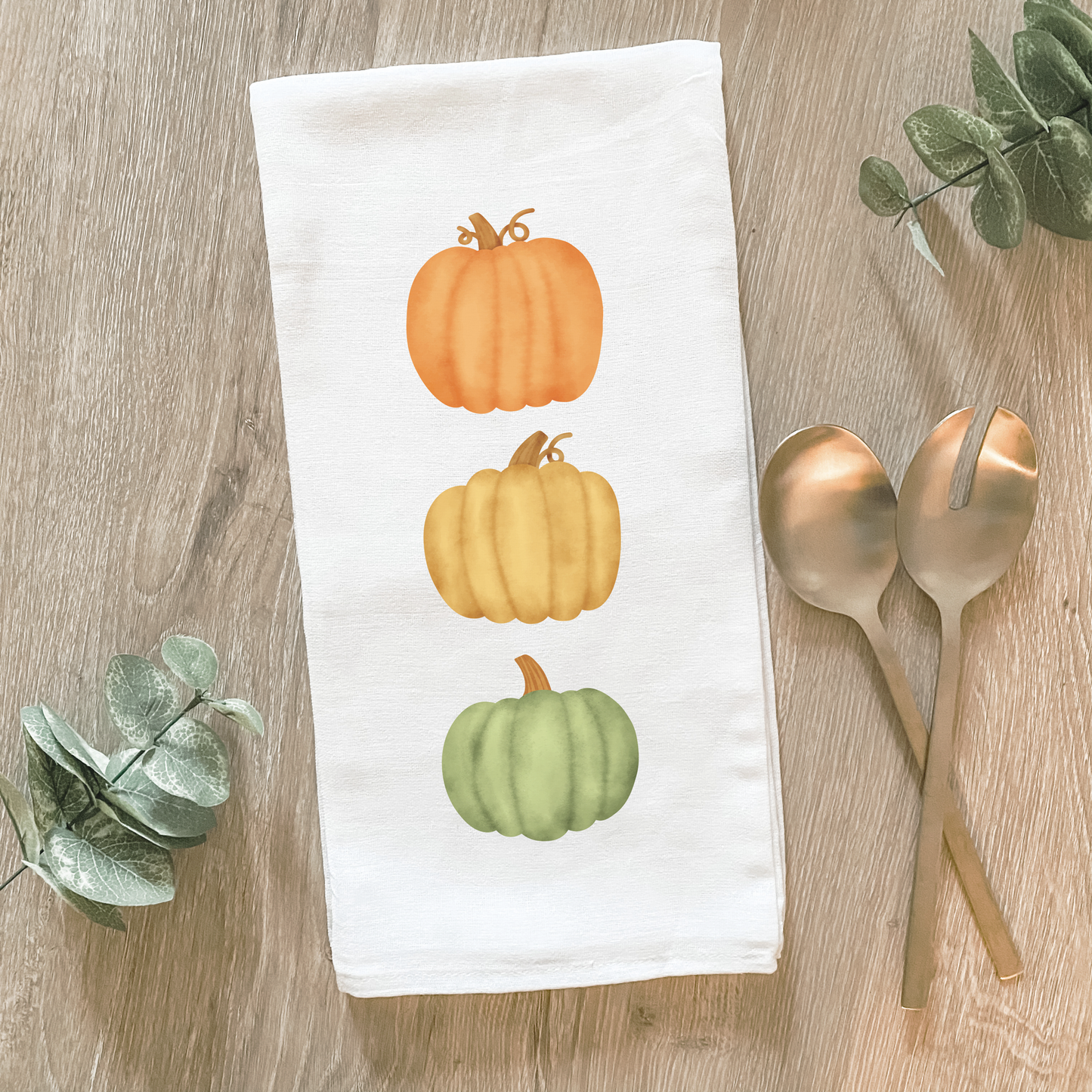 Stacked Pumpkins - Cotton Tea Towel