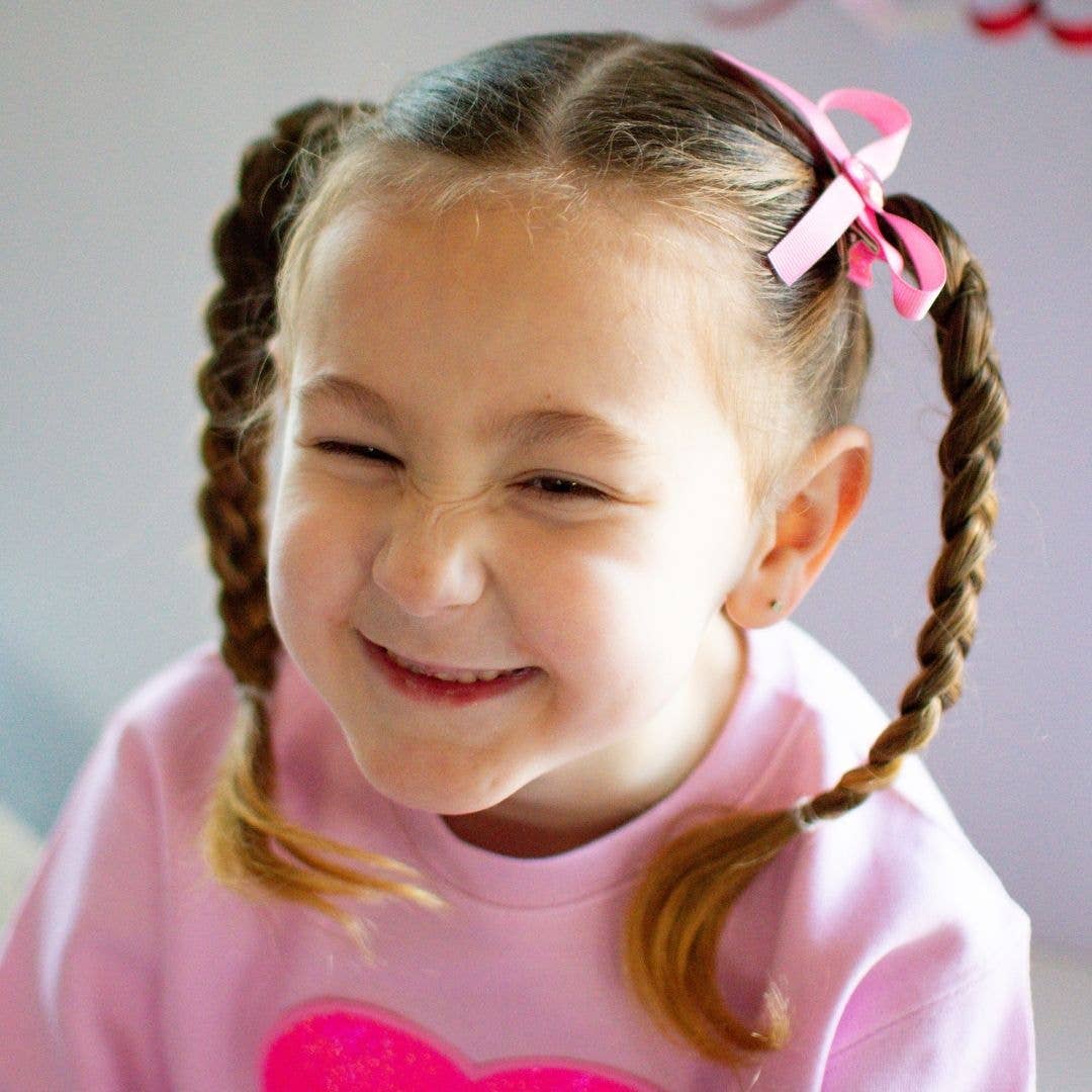 Dainty Heart Bow Clip - Kids
