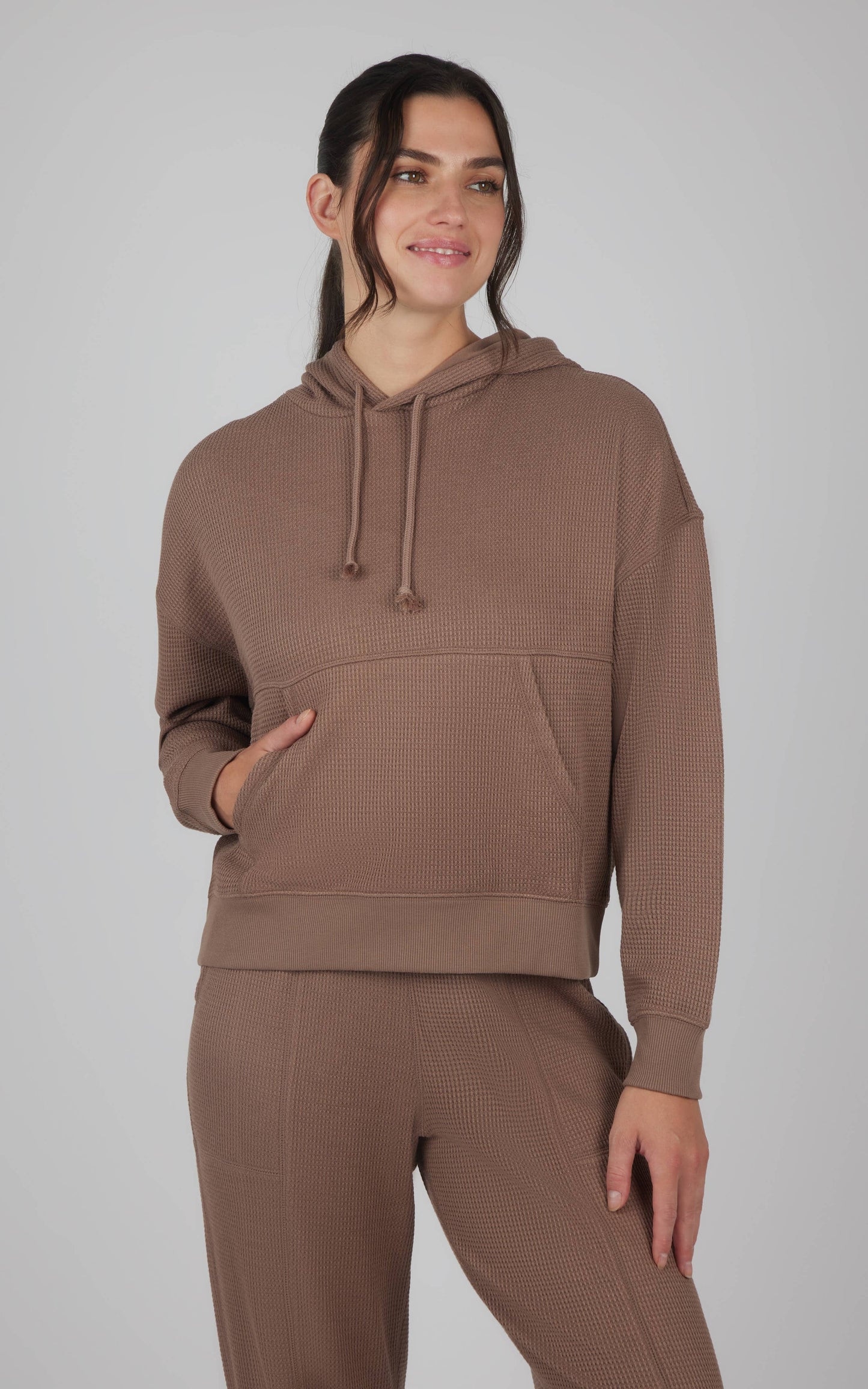 Women's Brushed Inside Waffle Pullover Hoodie