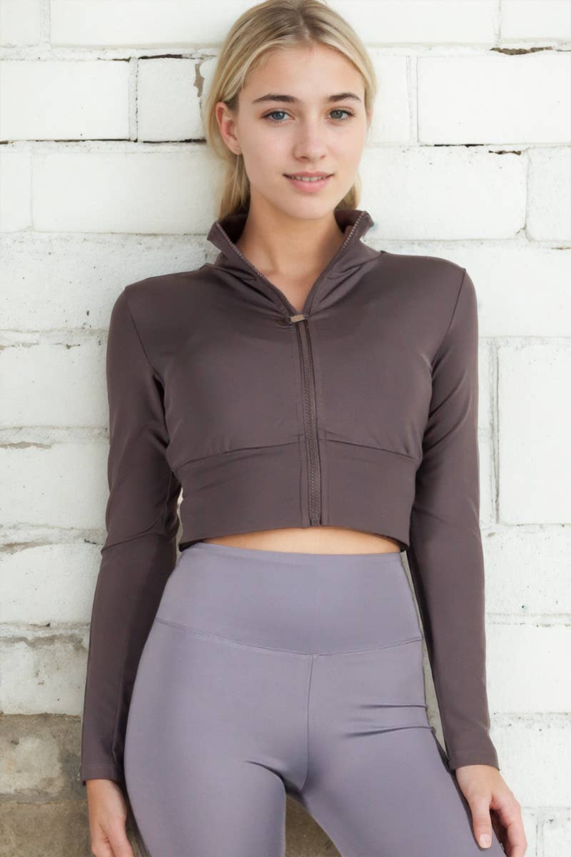 Zip Up Cropped Jacket