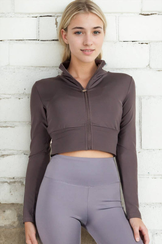 Zip Up Cropped Jacket