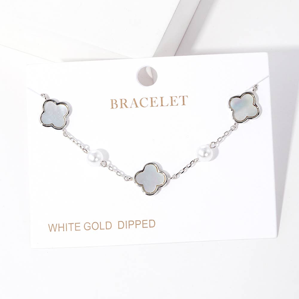 Gold Dipped Mother of Pearl Bracelet