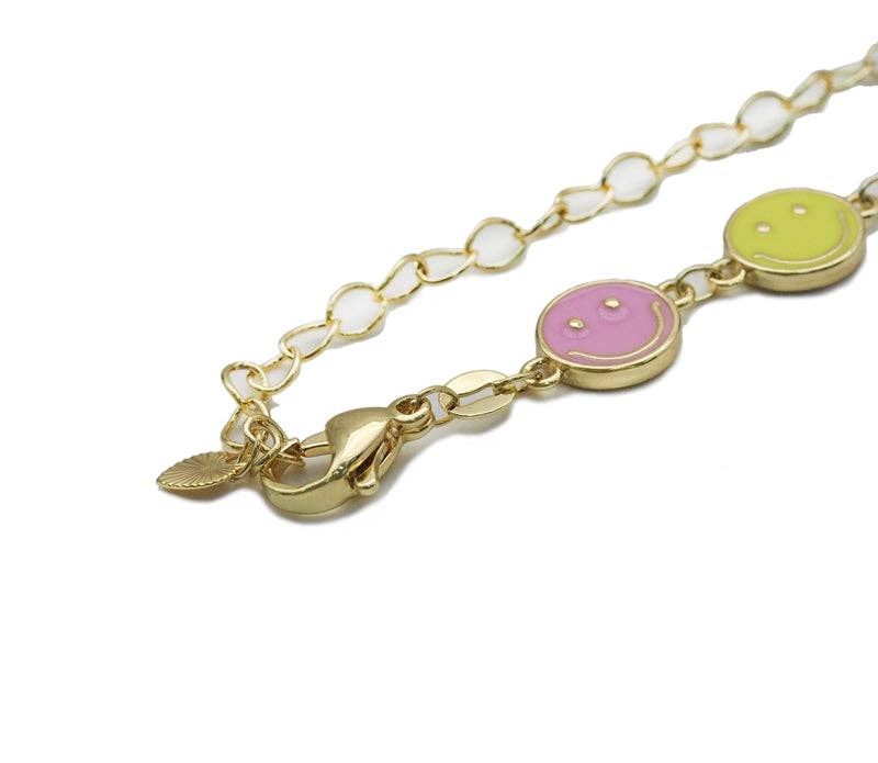 Gold Smiley Face Bracelet