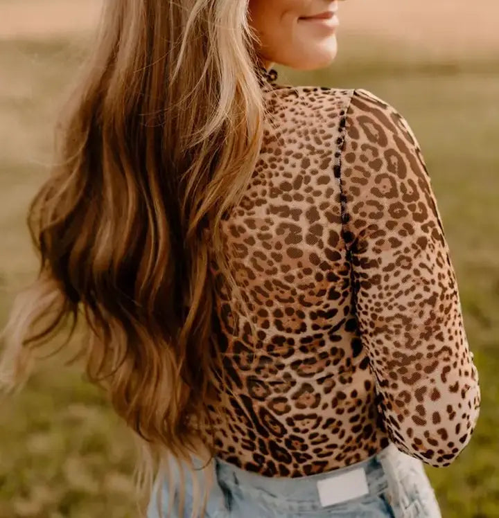 Leopard Mesh Bodysuit