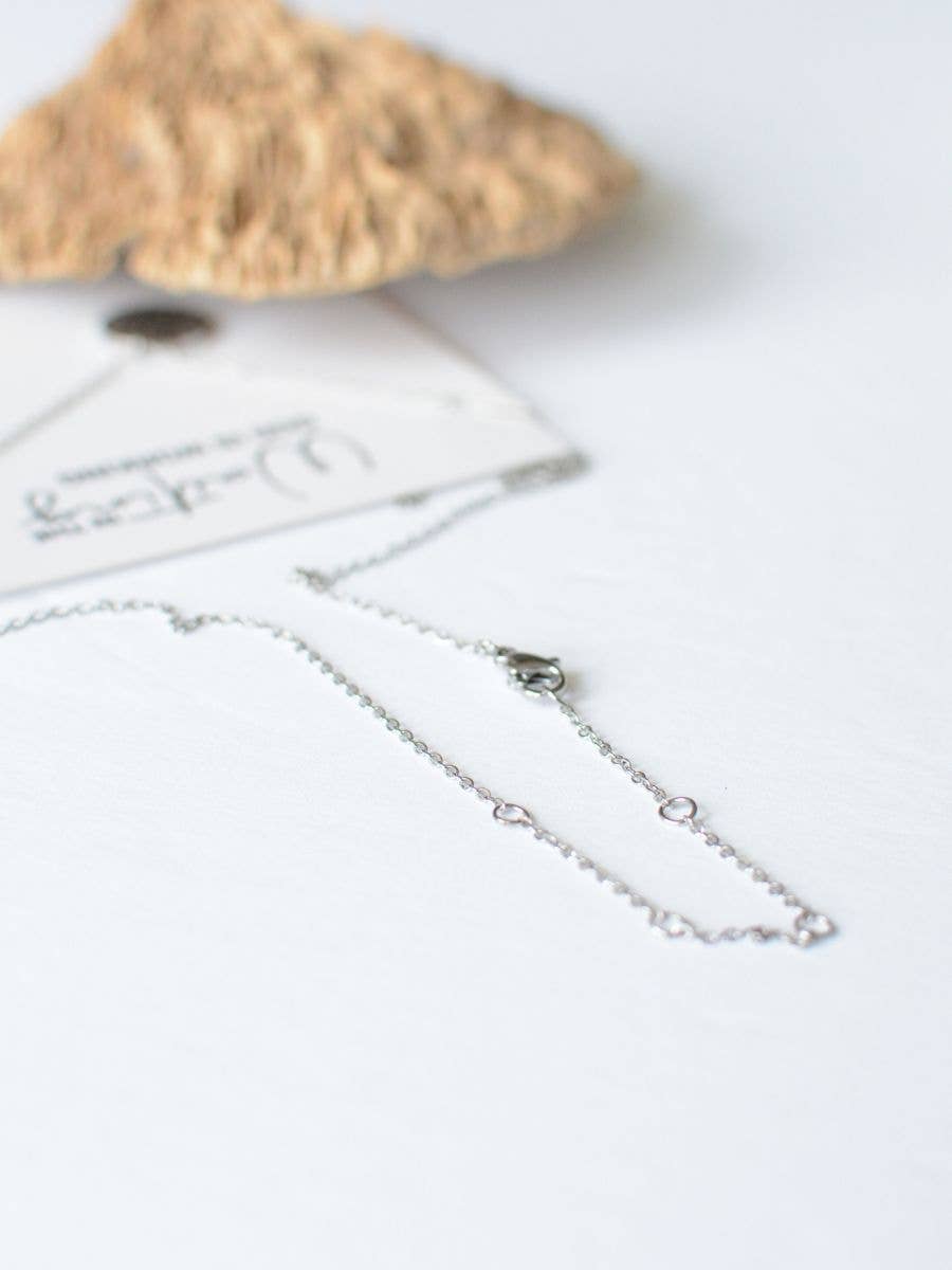 In the Waiting God is Working metal coin charm necklace