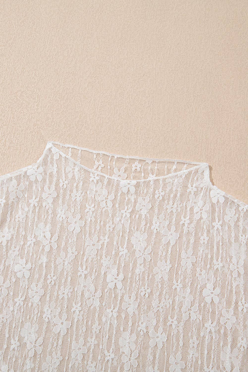 White Floral Lace Top