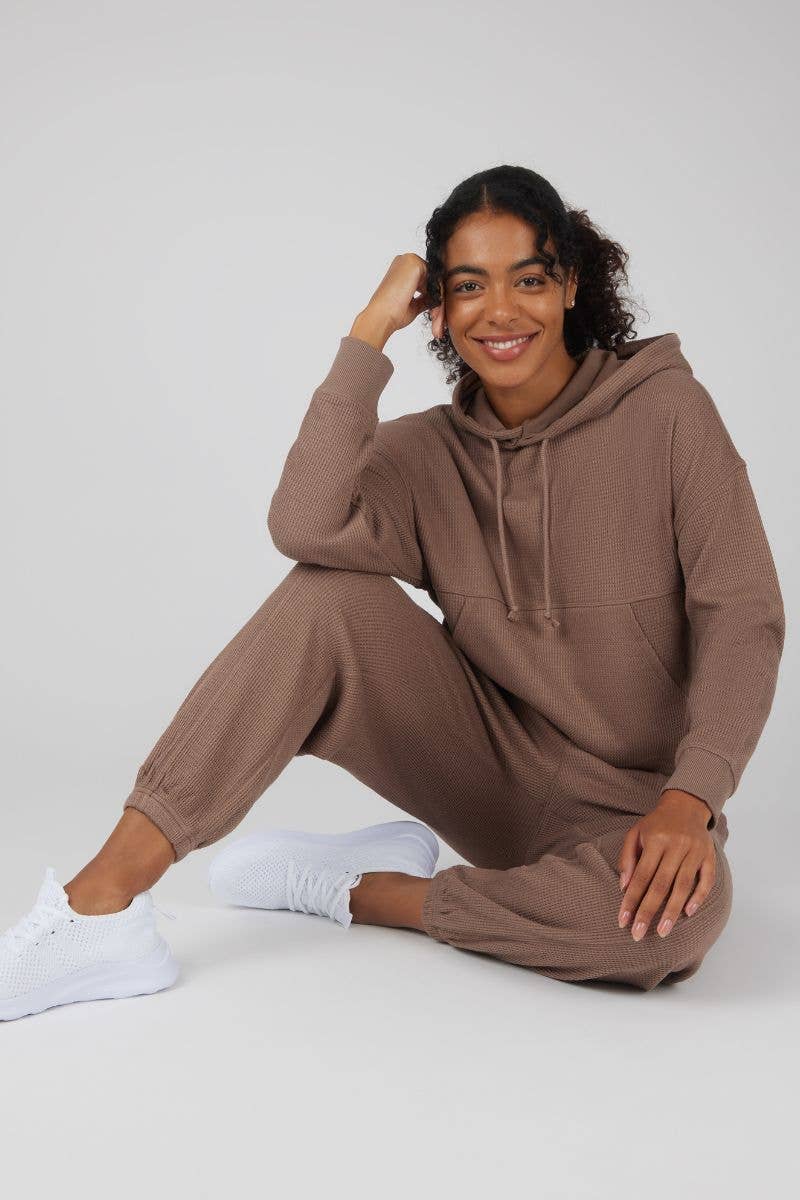 Women's Brushed Inside Waffle Pullover Hoodie