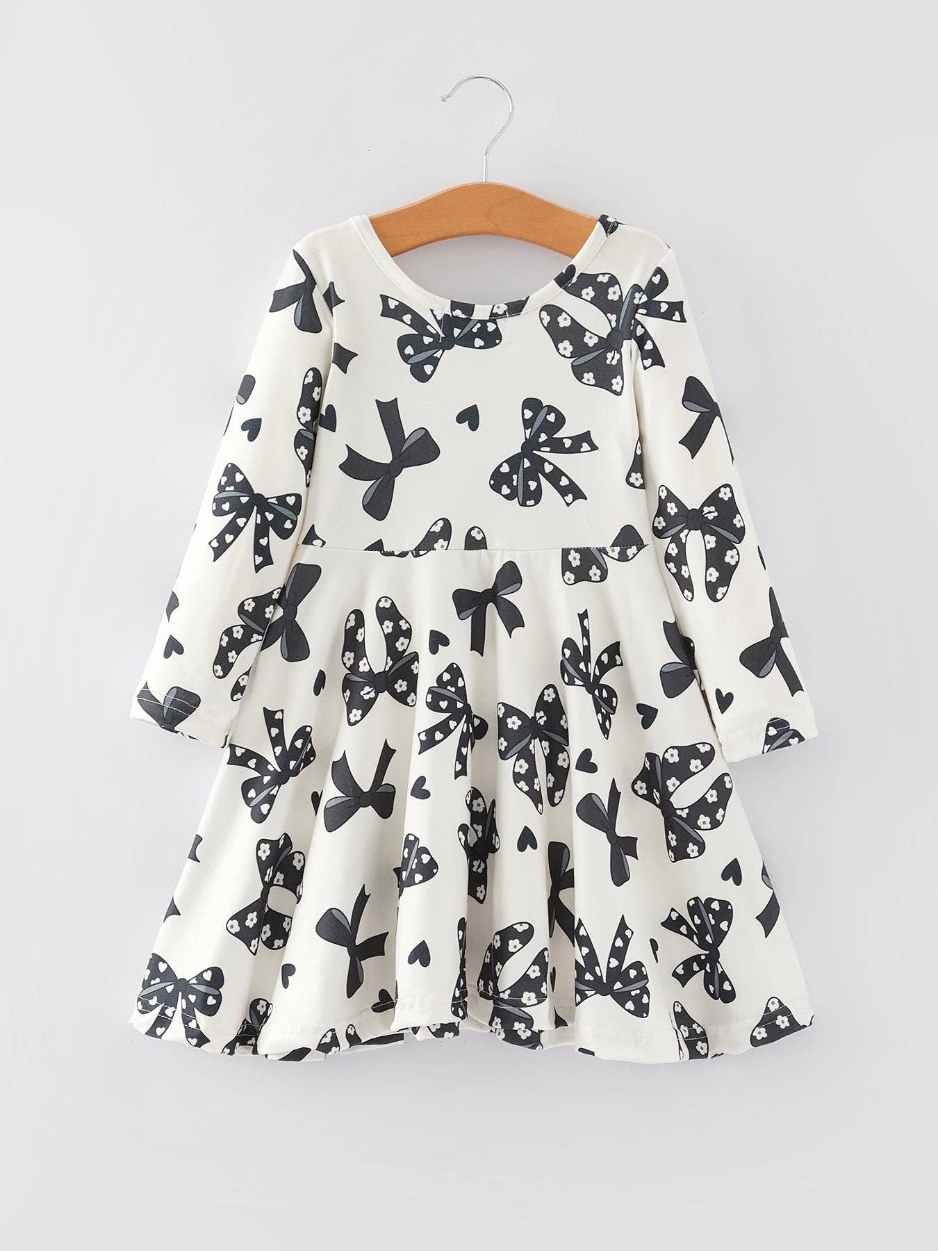 Girls' Black Bow Dress