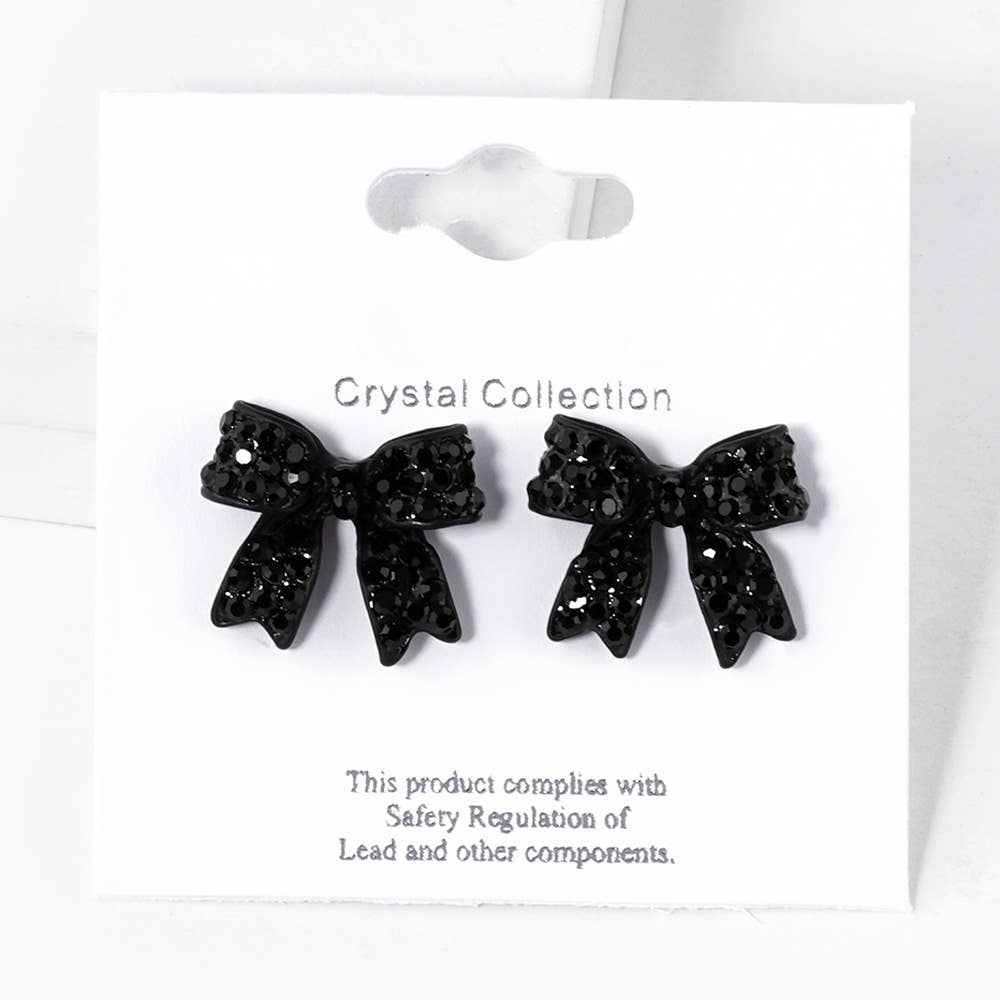 Bow stud earrings
