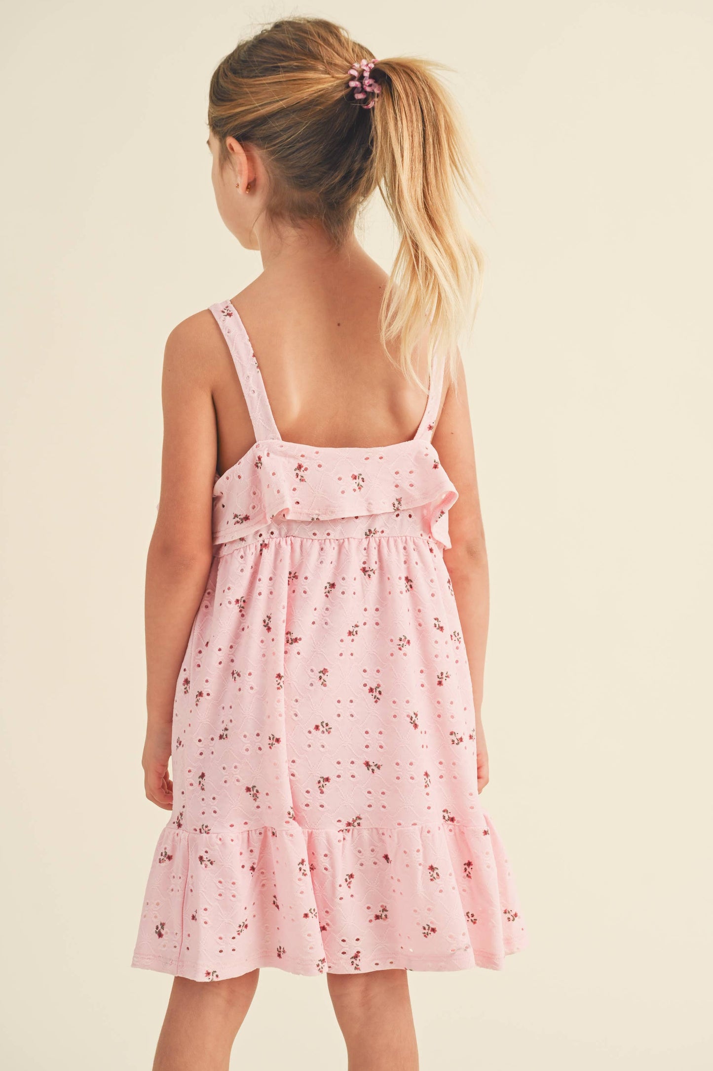 GIRLS RUFFLE FLORAL DRESS
